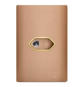 Conjunto RJ11 Telefone 4x2 - Novara Especiais Ouro Rose Gold